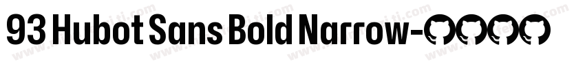 93 Hubot Sans Bold Narrow字体转换
